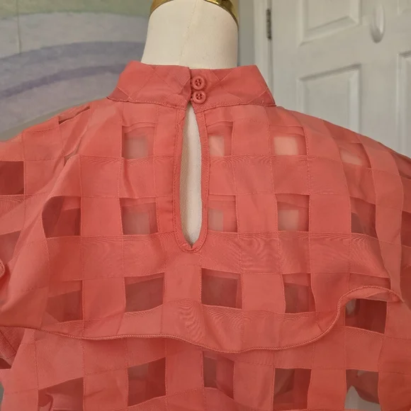 CQ By CQ | Medium | Unique Ruffle High Neck Blouse - Picture 8 of 15